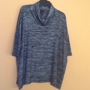 NEW Ann Taylor factory charcoal cowl neck dolman
